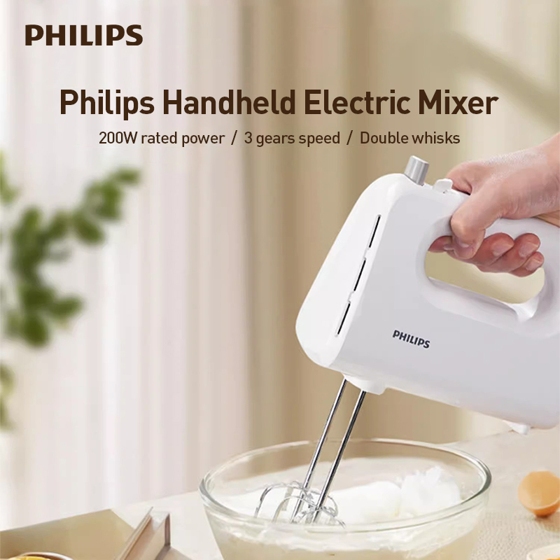 Kitchen Appliances For Restaurant - Philips Hand-Elektro-Eiermixer, 3 Geschwindigkeiten, 2 Rührbesen,