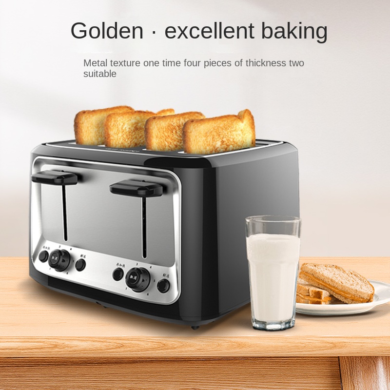 Toaster 4 Slice - Toaster Home Toaster Multifunktion voll automatischer