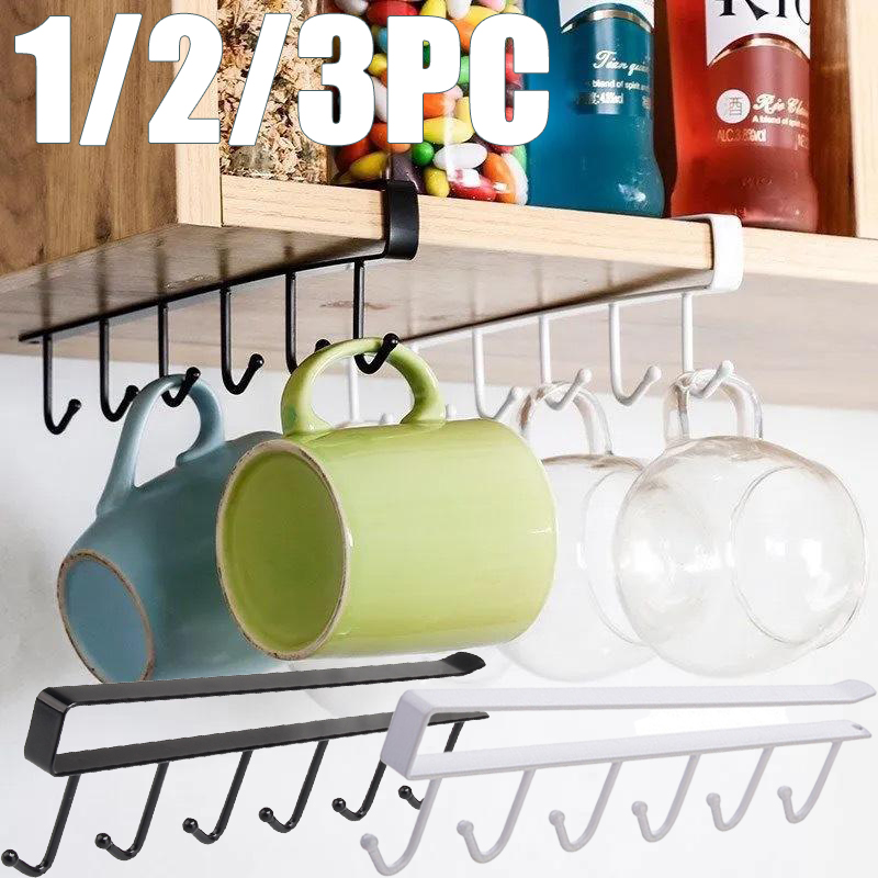 Kitchen Appliances Rack - 1/2/3PC 6 Haken Küche Schrank Lagerung
