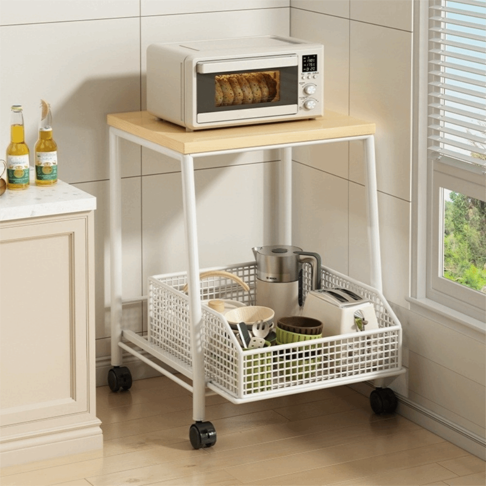 Kitchen Appliances Countertop - Mikrowellenständer mit Schubladen, platzsparender Arbeitsplatten-Organizer, Küchenregal