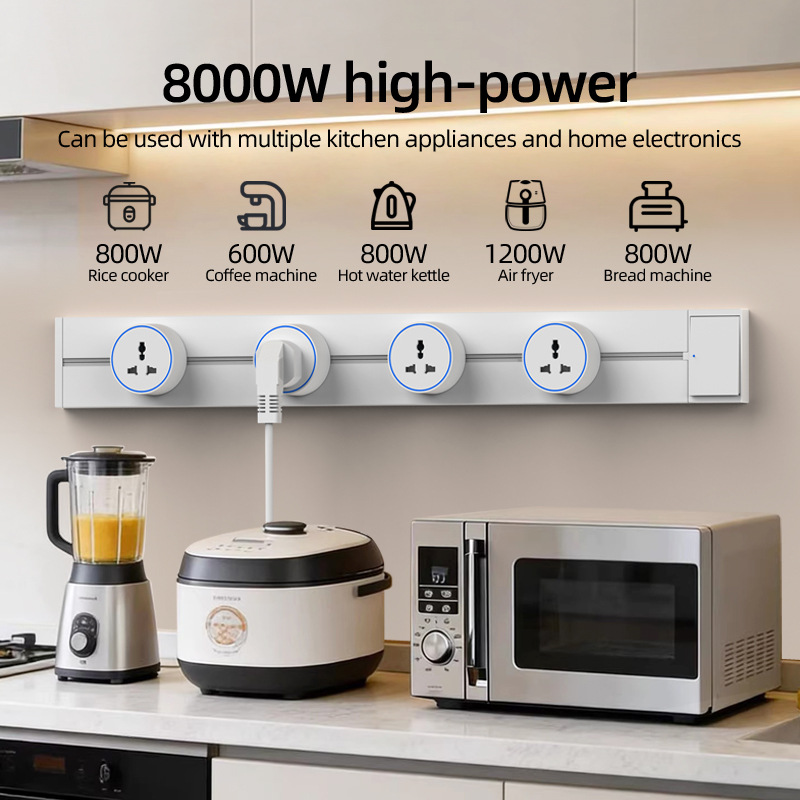 Weiße mobile Steckdosenleiste  – Kitchen Appliances In White Bewertung und Preis