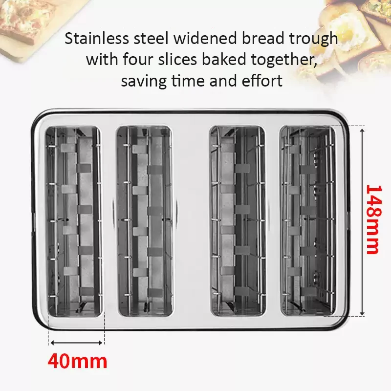 Kommerzieller 4-Scheiben-Toast – Toaster 4 Slice Bewertung und Preis